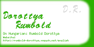 dorottya rumbold business card